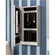SEI Furniture Wall Mount Jewelry Armoire in Antique White