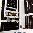SEI Furniture Wall Mount Jewelry Armoire in Antique White
