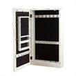 SEI Furniture Wall Mount Jewelry Armoire in Antique White
