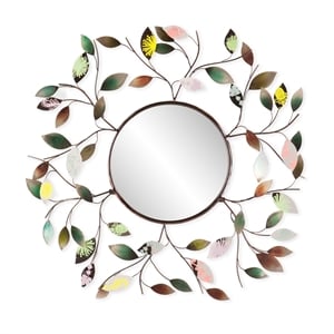 SEI Furniture Decorative Branches/Colorful Leaves Wall Mirror in Multi-Color