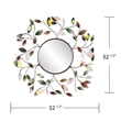 SEI Furniture Decorative Branches/Colorful Leaves Wall Mirror in Multi-Color