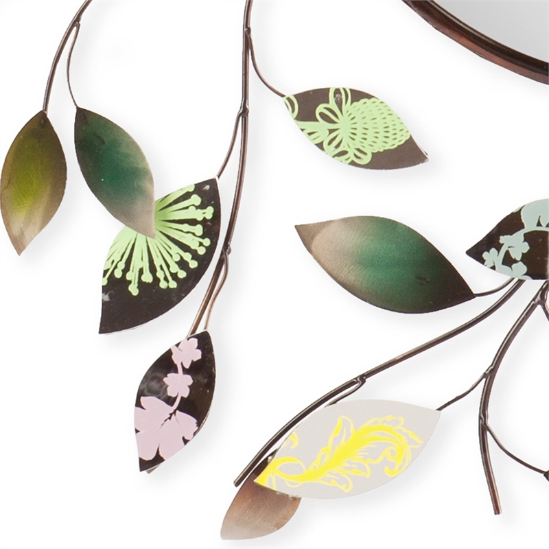 SEI Furniture Decorative Branches/Colorful Leaves Wall Mirror in Multi-Color