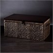 SEI Furniture Water Hyacinth Trunk Coffee Table in Blackwash