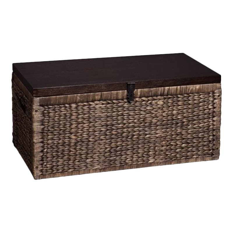 SEI Furniture Water Hyacinth Trunk Coffee Table in Blackwash