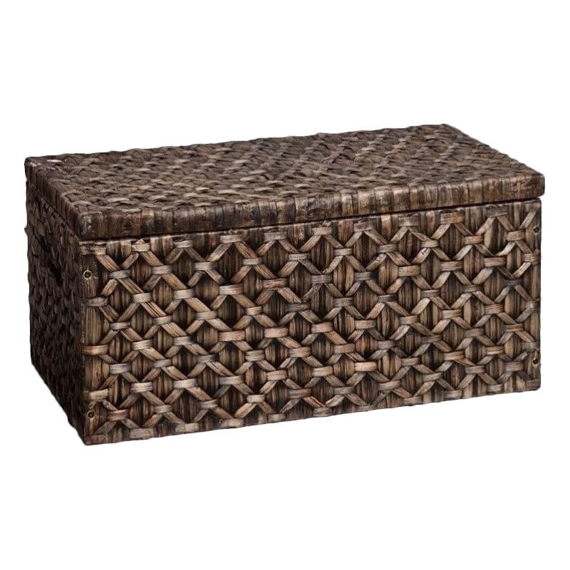 SEI Furniture Water Hyacinth Trunk Coffee Table in Blackwash
