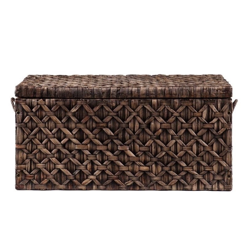 SEI Furniture Water Hyacinth Trunk Coffee Table in Blackwash