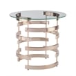SEI Furniture Belmar Round End Table in Champagne