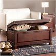 SEI Furniture Amherst Trunk Coffee Table in Dark Cherry