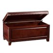SEI Furniture Amherst Trunk Coffee Table in Dark Cherry