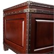 SEI Furniture Amherst Trunk Coffee Table in Dark Cherry