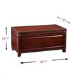 SEI Furniture Amherst Trunk Coffee Table in Dark Cherry