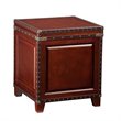 SEI Furniture Amherst Storage Trunk End Table in Dark Cherry