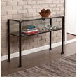 SEI Furniture Terrarium Display Console in Black and Silver