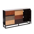 SEI Furniture Harvey Console Table in Wood and Black