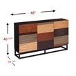 SEI Furniture Harvey Console Table in Wood and Black