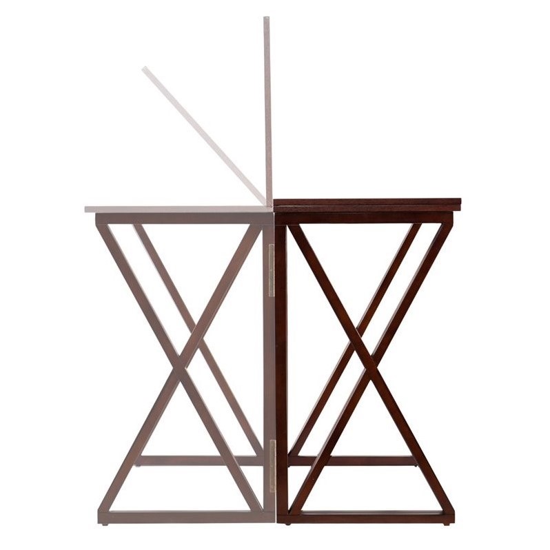 SEI Furniture Derby Flip-Top Counter Dining Table in Espresso