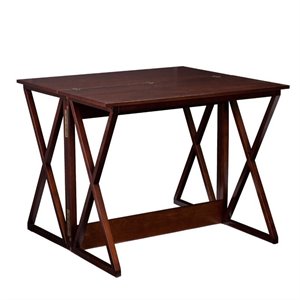 SEI Furniture Derby Flip-Top Counter Dining Table in Espresso