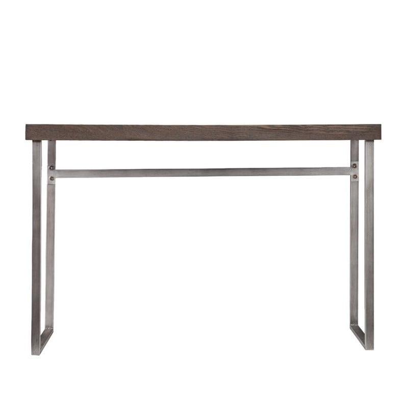 SEI Furniture Nolan Console Table in Weathered Burnt Oak