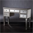 SEI Furniture Mirage Mirrored Console Table in Silver