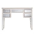 SEI Furniture Mirage Mirrored Console Table in Silver