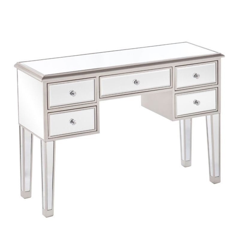 Southern Enterprises Mirage Mirrored, Mirrored Sofa Table In Silver