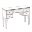SEI Furniture Mirage Mirrored Console Table in Silver
