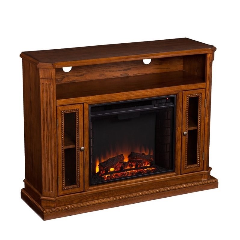 Southern Enterprises Atkinson Fireplace TV Stand in Rich 