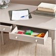 SEI Furniture Janice 2-Drawer Writing Desk in Gray
