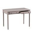SEI Furniture Janice 2-Drawer Writing Desk in Gray