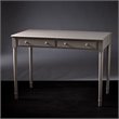 SEI Furniture Janice 2-Drawer Writing Desk in Gray