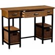 SEI Furniture Mirada Writing Desk in Weathered Gray and Matte Black