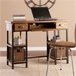 SEI Furniture Mirada Writing Desk in Weathered Gray and Matte Black