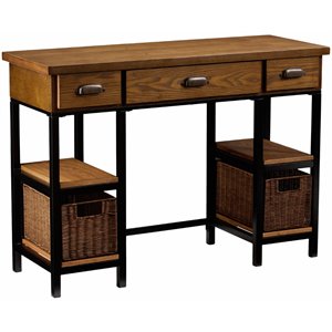 SEI Furniture Mirada Writing Desk in Weathered Gray and Matte Black