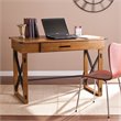 SEI Furniture Canton Height Adjustable Desk in Glazed Pine