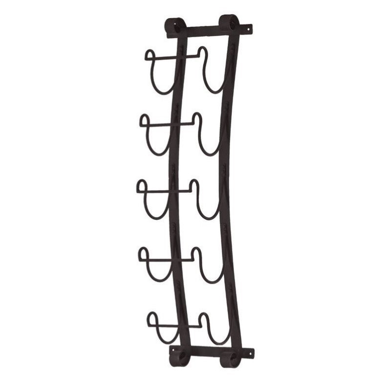 SEI Furniture Ancona Wall Mount Wine Rack in Wrought Iron