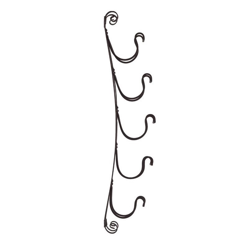 SEI Furniture Ancona Wall Mount Wine Rack in Wrought Iron