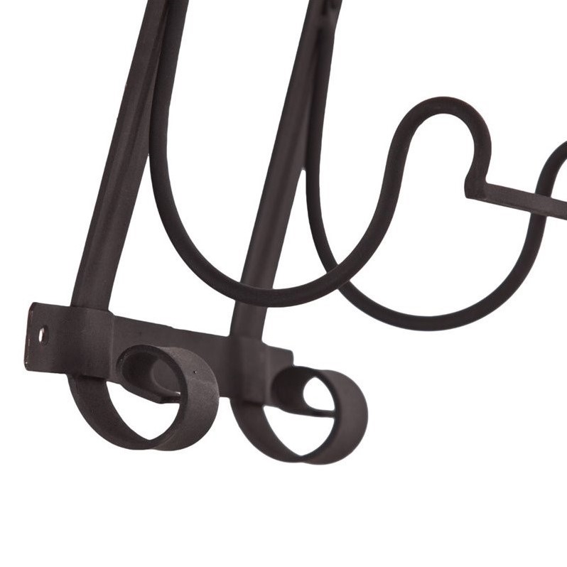 SEI Furniture Ancona Wall Mount Wine Rack in Wrought Iron