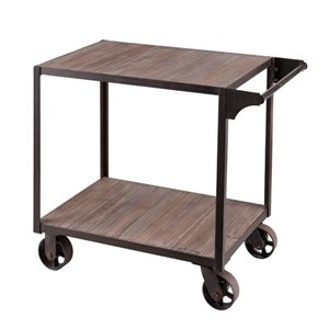 SEI Furniture Dayne Bar Cart in Black and Gray