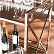 SEI Furniture Maxton Bar Cart in Metallic Gold