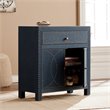 SEI Furniture Florian Double-Door Accent Chest in Soft Navy