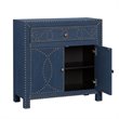 SEI Furniture Florian Double-Door Accent Chest in Soft Navy