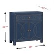 SEI Furniture Florian Double-Door Accent Chest in Soft Navy
