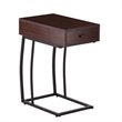SEI Furniture Porten Side Table with Power and USB in Walnut