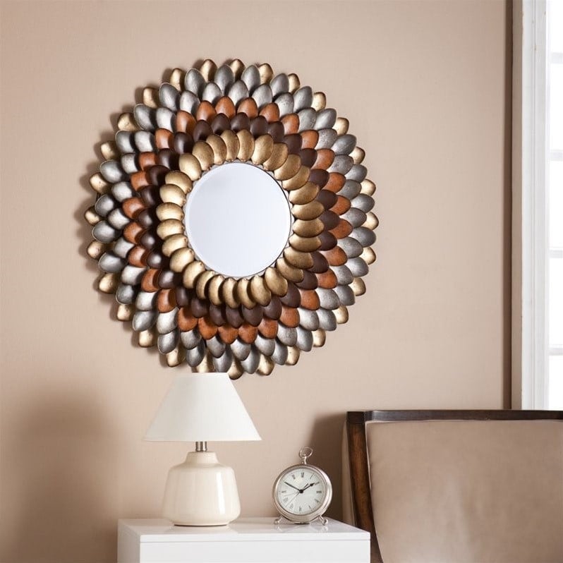 Southern Enterprises Albion Round Decorative Mirror In Multicolor
