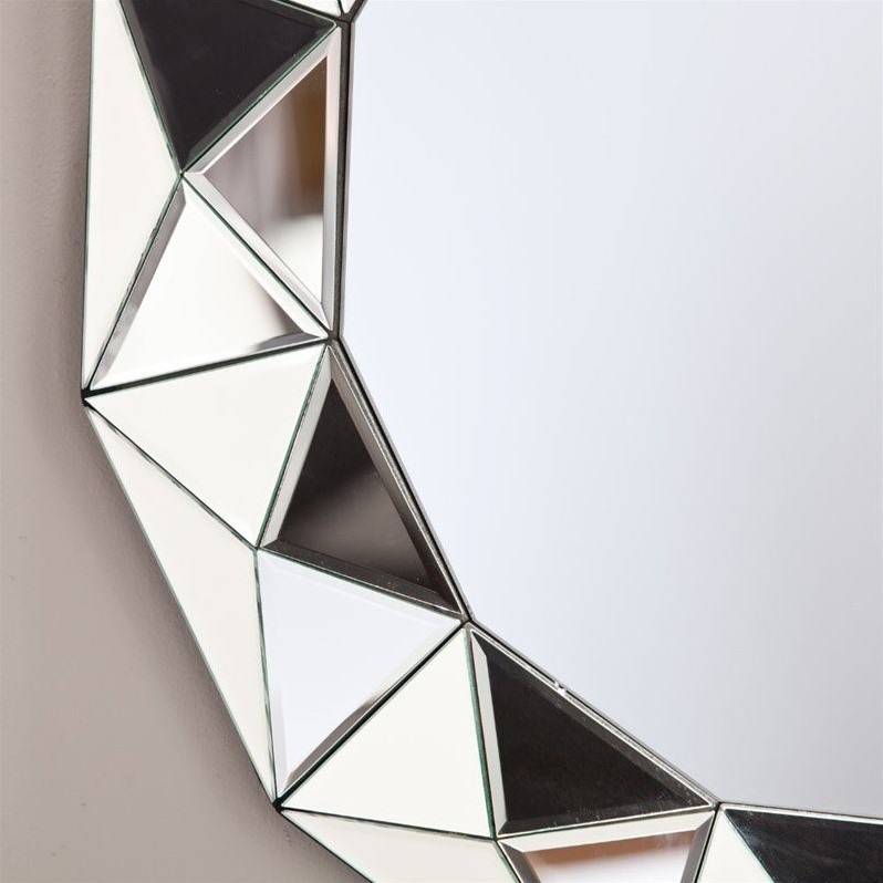 Southern Enterprises Tresen Decorative Mirror in Black Trim WS6033