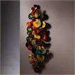 SEI Furniture Longavi Metal Wall Sculpture in Multi-Color Glaze