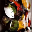 SEI Furniture Longavi Metal Wall Sculpture in Multi-Color Glaze