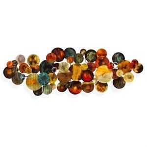 SEI Furniture Longavi Metal Wall Sculpture in Multi-Color Glaze