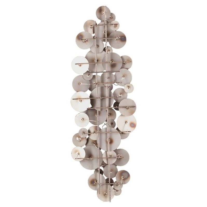SEI Furniture Longavi Metal Wall Sculpture in Multi-Color Glaze
