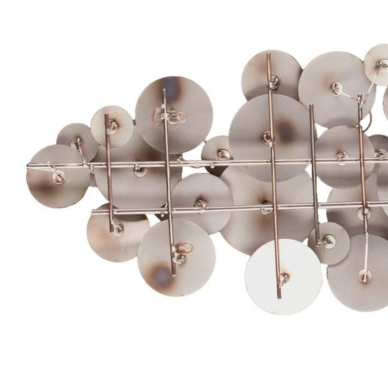 SEI Furniture Longavi Metal Wall Sculpture in Multi-Color Glaze